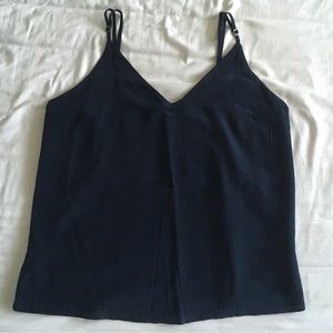 Abercrombie & Fitch 100% Silk Navy V neck cami